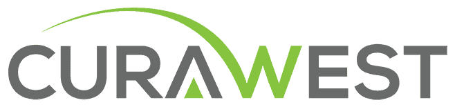 A logo for CuraWest, a medical detox facility for the treatment of drug and alcohol addiction in Denver, Colorado.