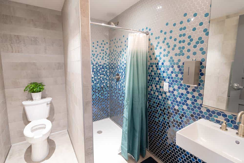 A client bathroom at CuraWest, a medical detox facility for the treatment of drug and alcohol addiction in Denver, Colorado.