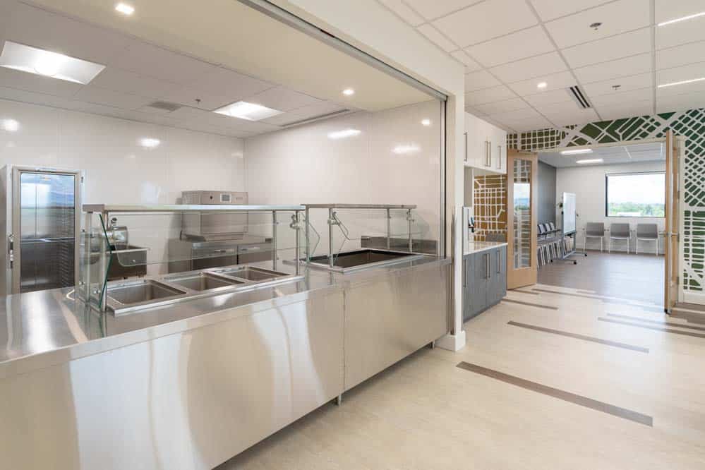 The kitchen at CuraWest, a medical detox facility for the treatment of drug and alcohol addiction in Denver, Colorado.