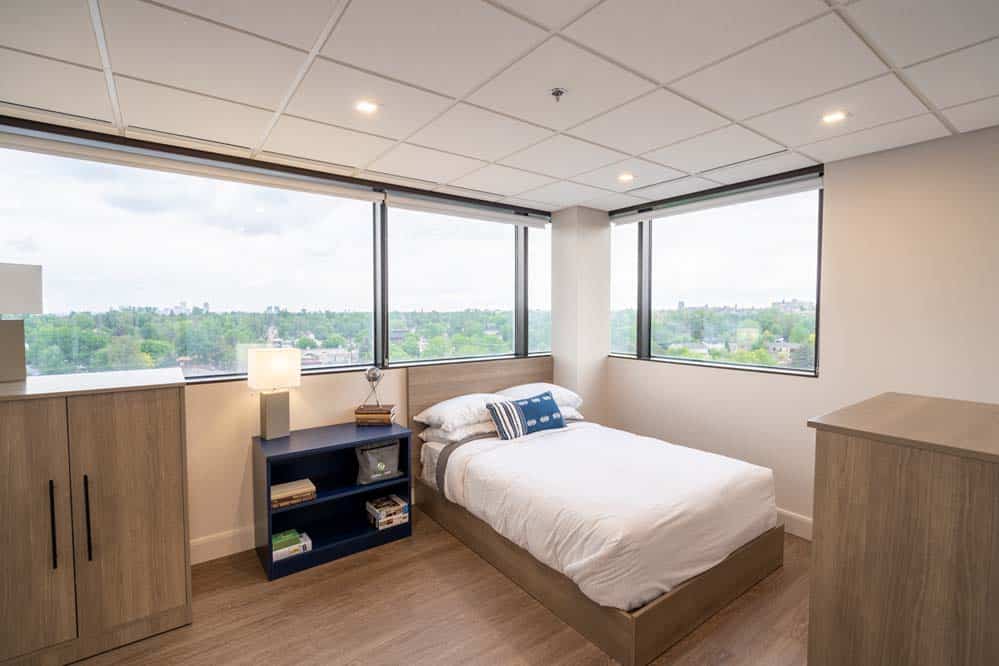 This is a private bedroom at CuraWest, Denver's newest medical detox facility.